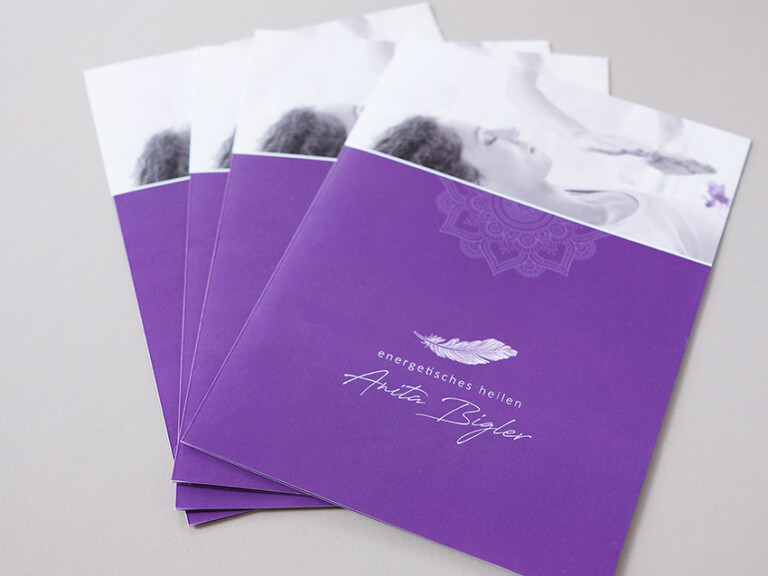 Faltflyer für für Anita Bigler, energetisches Heilen Faltflyer für für Anita Bigler, energetisches Heilen